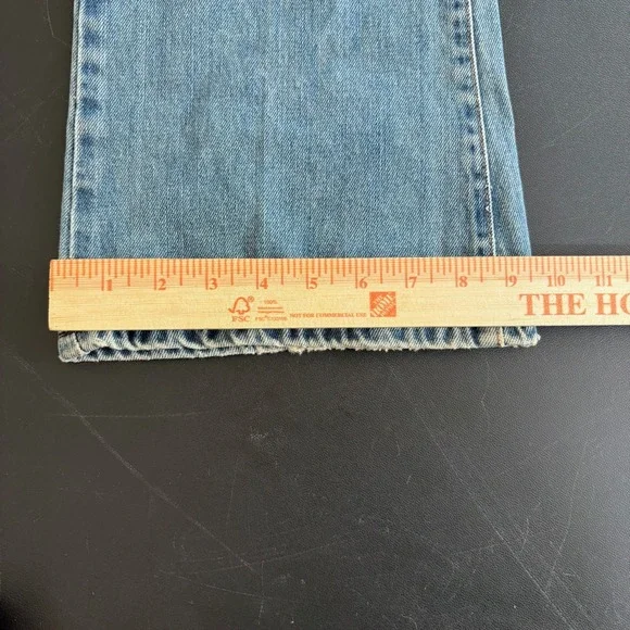 Y2K Hollister Boot Cut Flare Jeans Womens 8R Lace Up Fly Floral Embroidered RARE - Picture 14 of 16